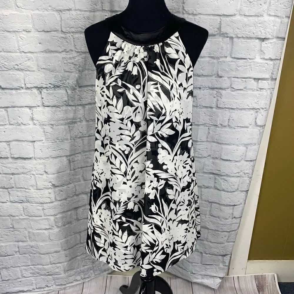 Jessica Howard petite sleeveless floral print shift dress sz 10P